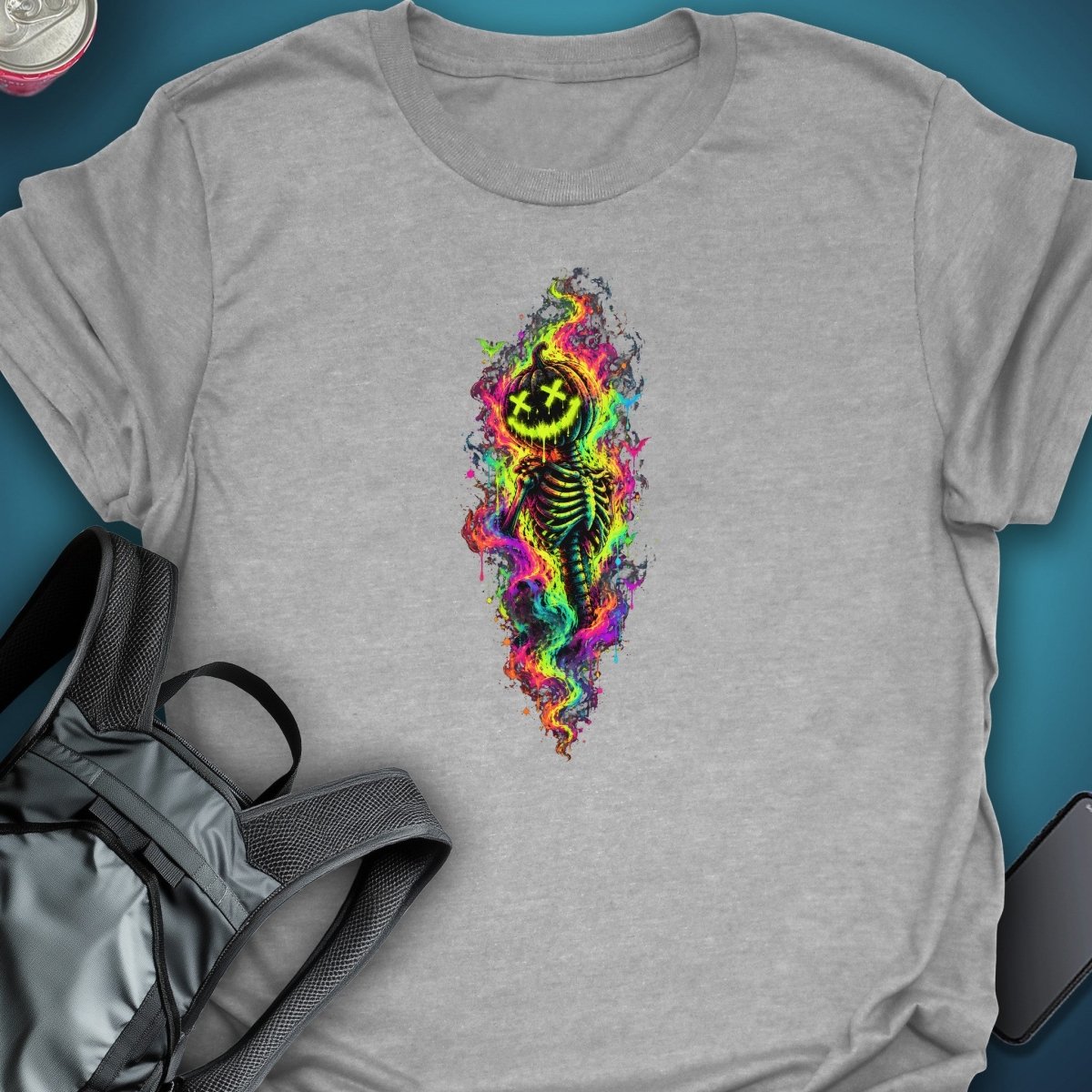 Acid Skeleton Graphic T-Shirt graphic T-shirt – Festival clothing by Triptees