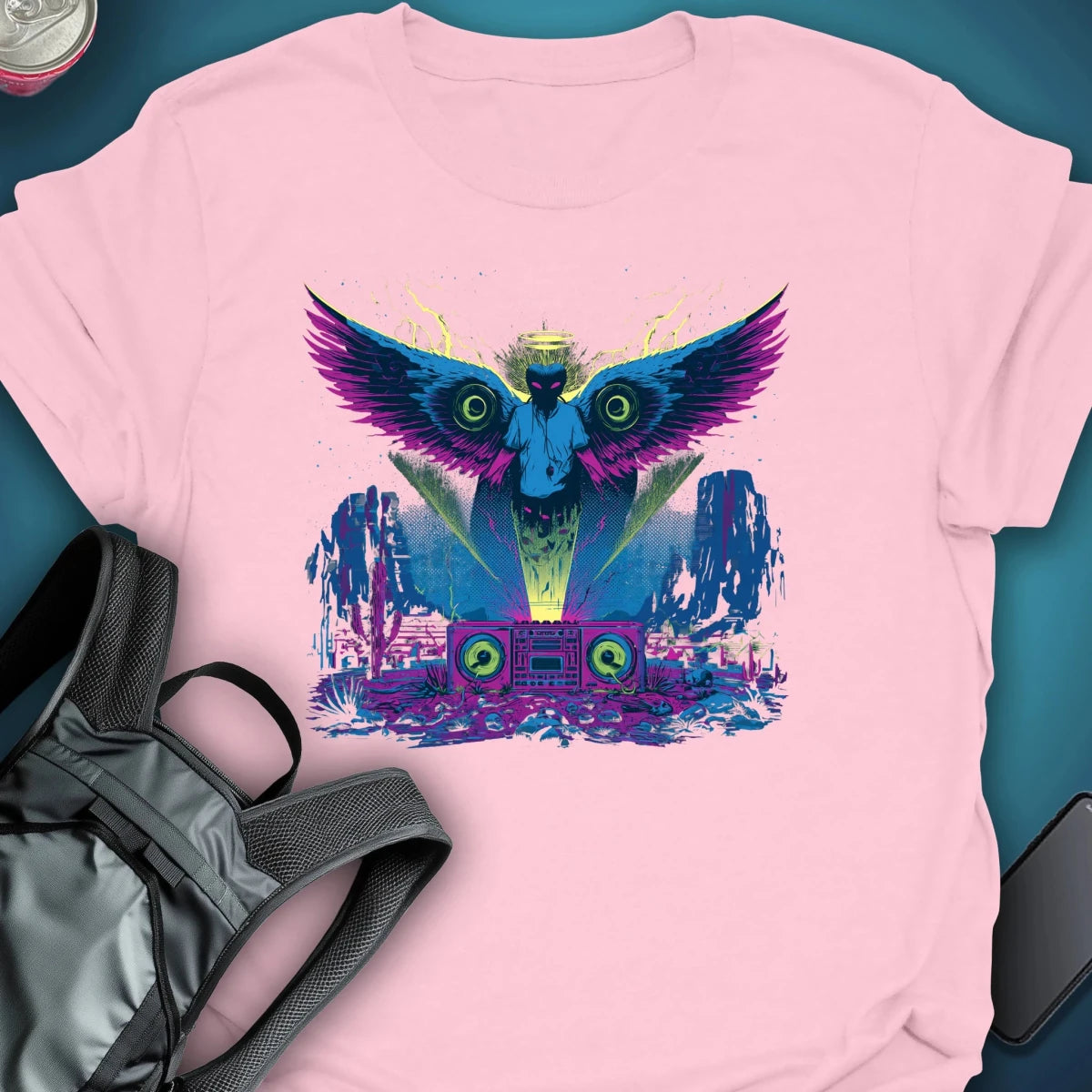 Broadcast From Above graphic T-shirt – Festival clothing by Triptees