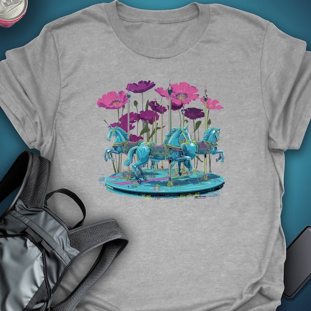 Carousel Bloom graphic T-shirt – Festival clothing by Triptees