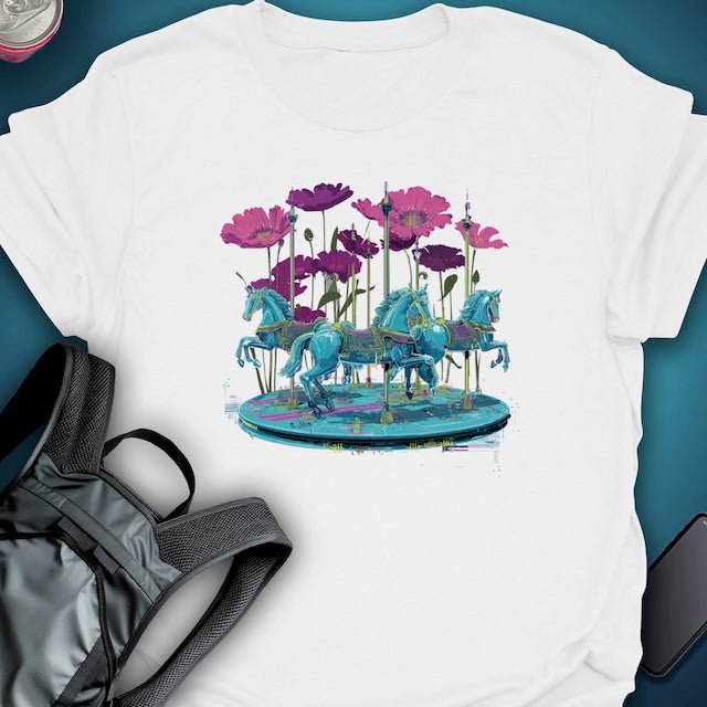 Carousel Bloom graphic T-shirt – Festival clothing by Triptees