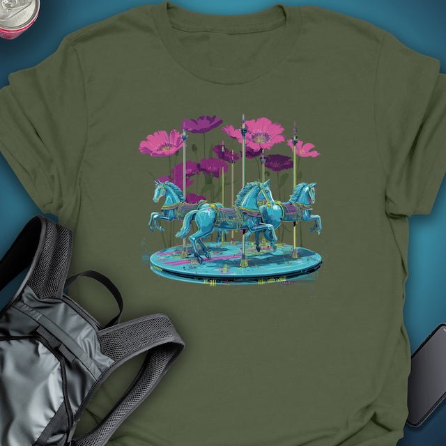 Carousel Bloom graphic T-shirt – Festival clothing by Triptees