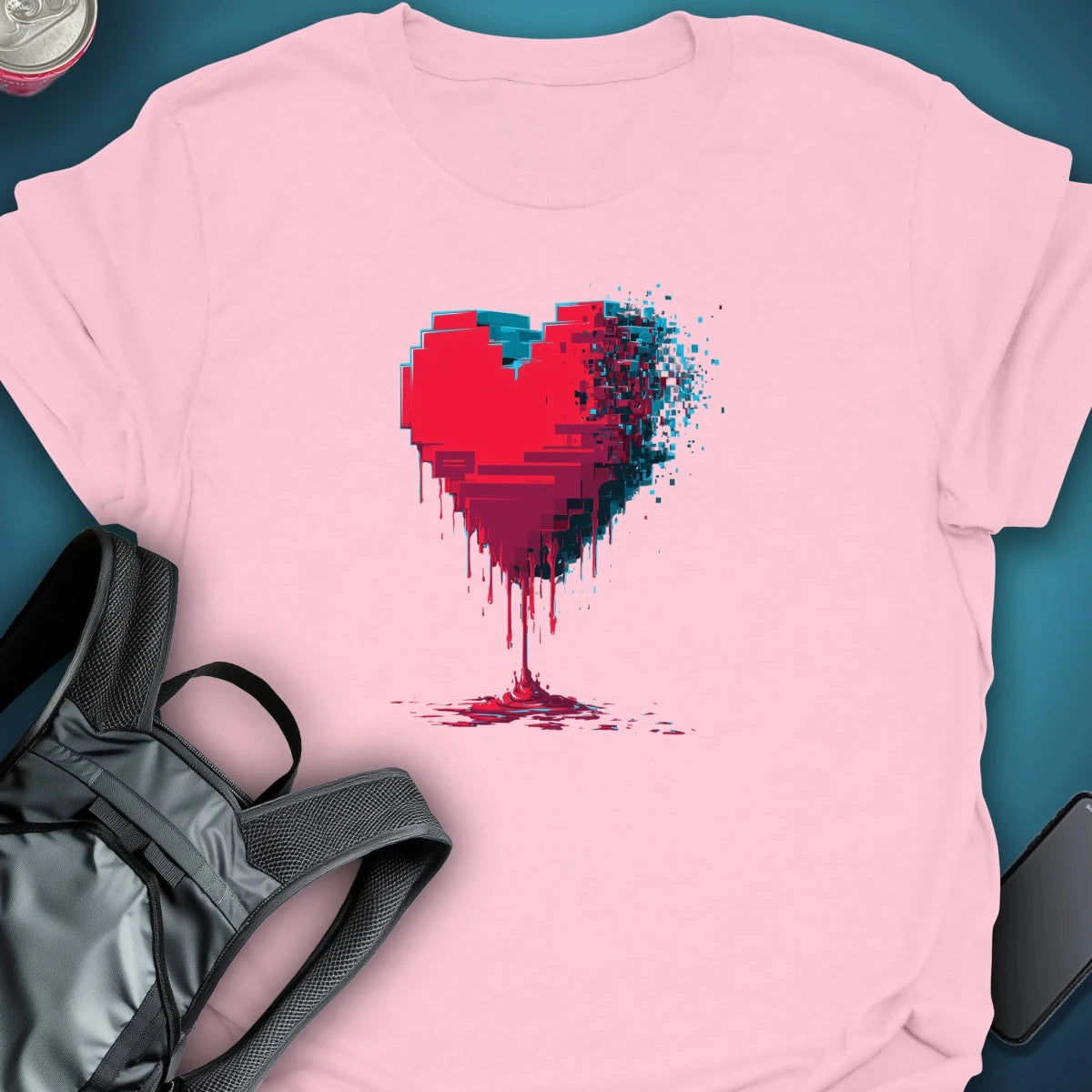 Corrupted Love graphic T-shirt β Festival clothing by Triptees