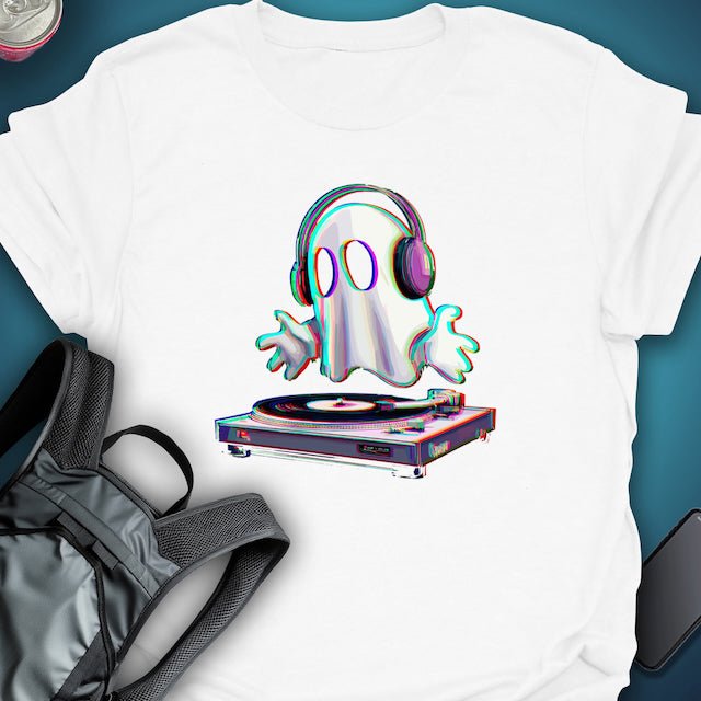 DJ Glitch Ghost graphic T-shirt β Festival clothing by Triptees