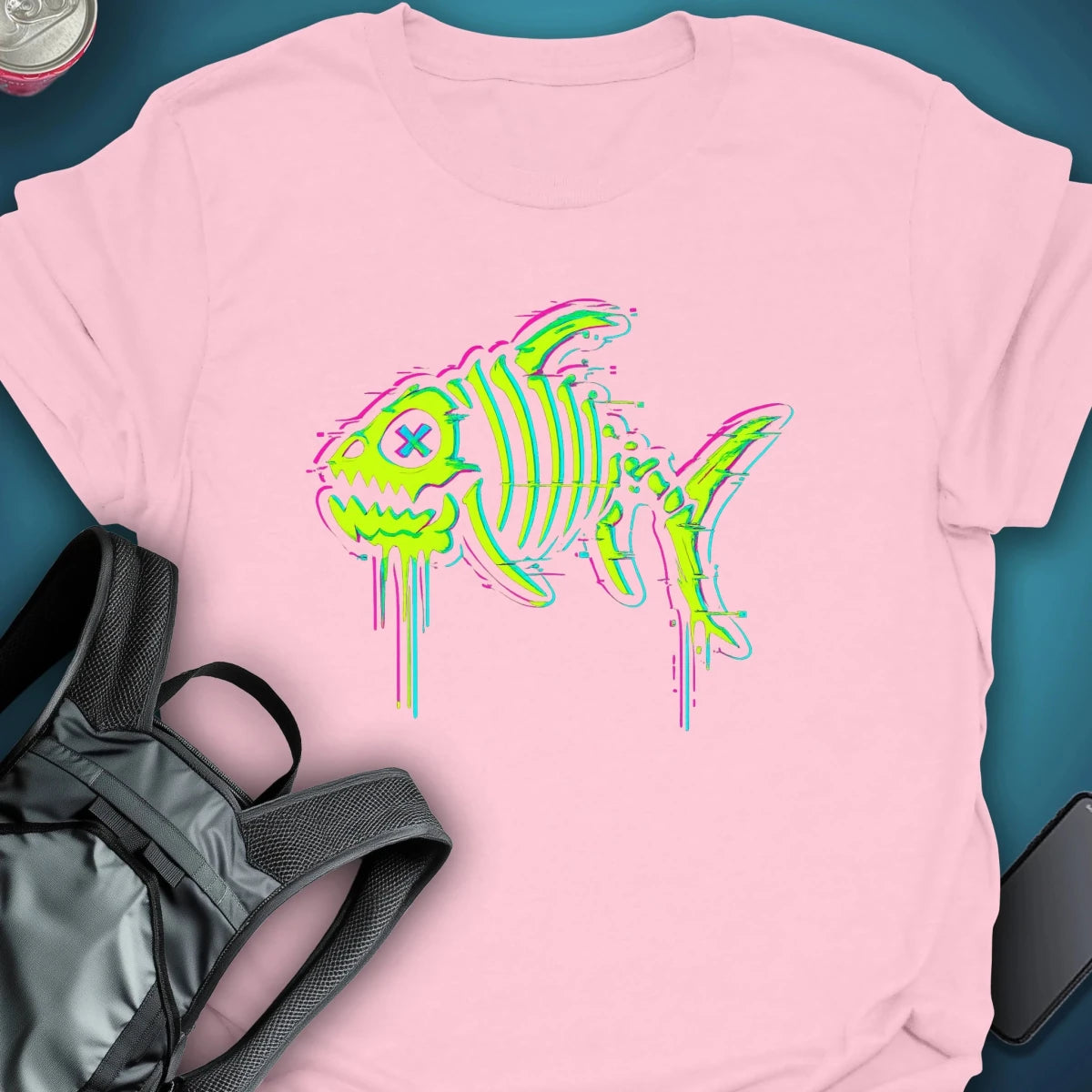 Fishbone Graphic T-shirt graphic T-shirt – Festival clothing by Triptees