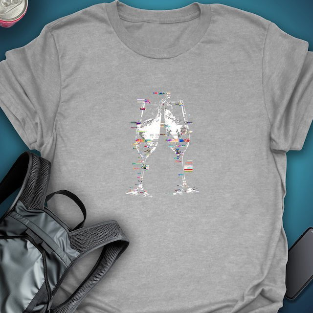 Glitch & Cheers graphic T-shirt – Festival clothing by Triptees
