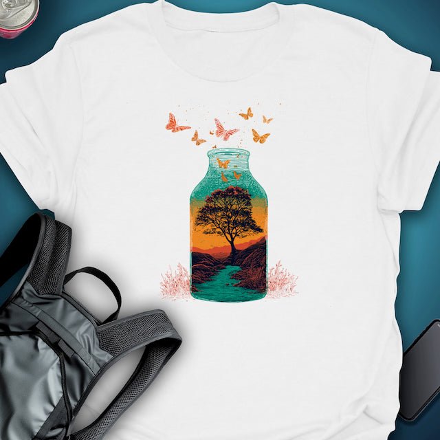 Golden Escape graphic T-shirt β Festival clothing by Triptees