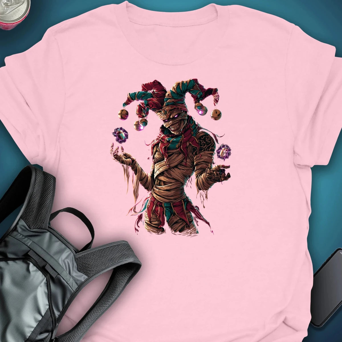 Jester’s Curse Graphic T-Shirt graphic T-shirt – Festival clothing by Triptees