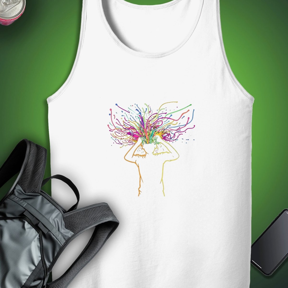 Mind Blown Tank graphic T-shirt – Festival clothing by Triptees