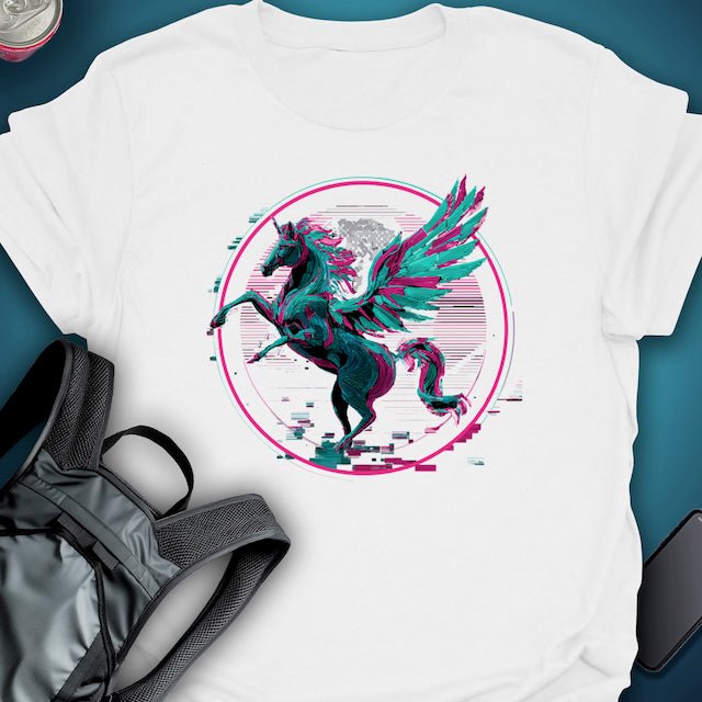 Neon Pegasus graphic T-shirt β Festival clothing by Triptees