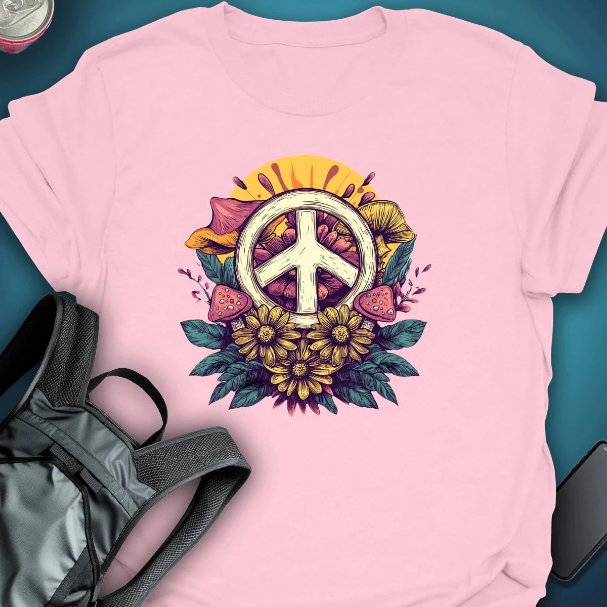 Peace Bloom graphic T-shirt – Festival clothing by Triptees