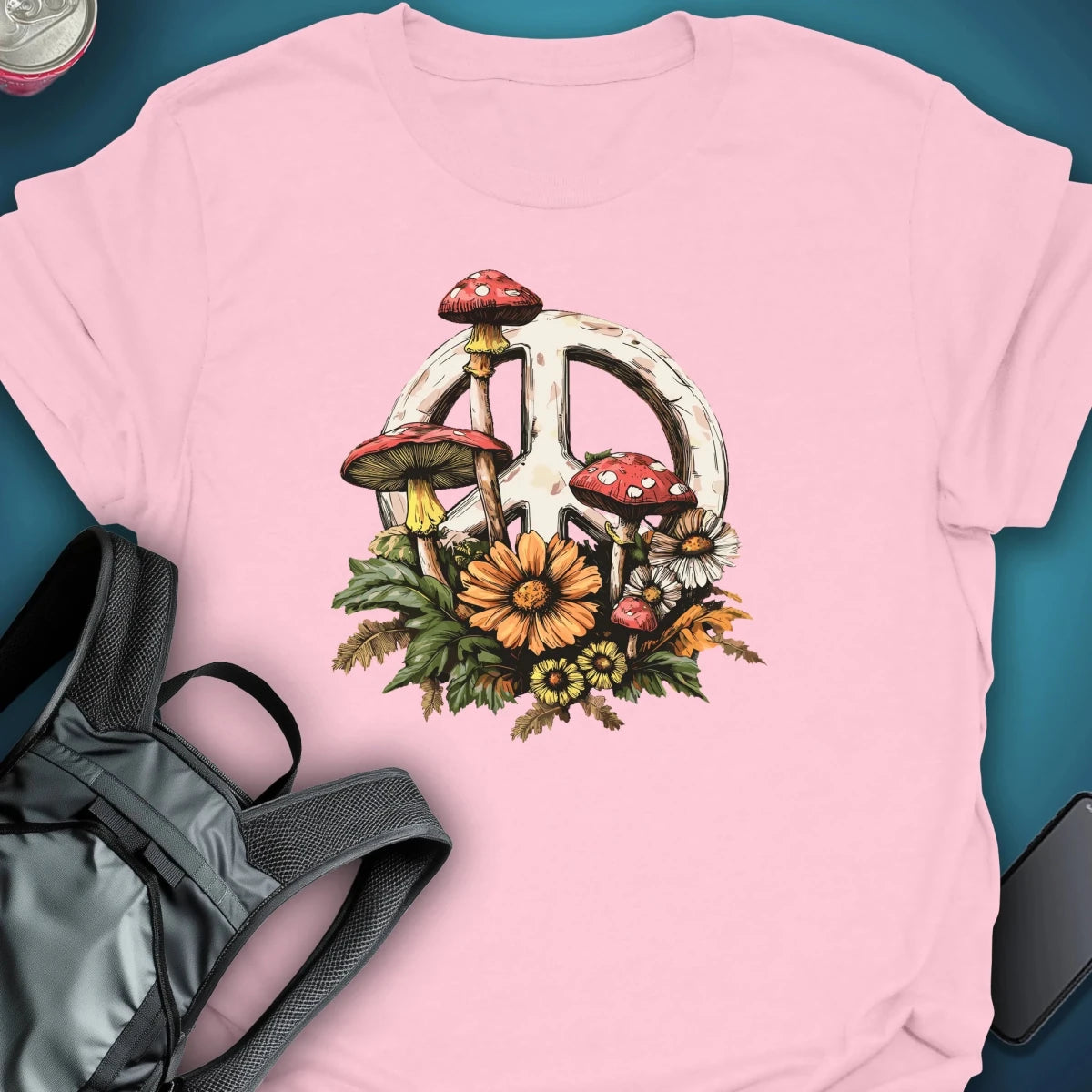 Peace Spores graphic T-shirt – Festival clothing by Triptees