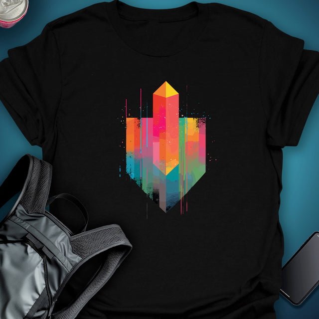 TripTees T-Shirt Crystal Crest graphic T-shirt β Festival clothing by Triptees