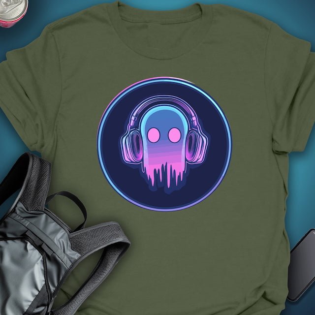 Triptees T-shirt DJ Ghost Sticker OG graphic T-shirt – Festival clothing by Triptees