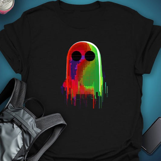 TripTees T-Shirt Glitch Ghost (Halloween Edition) graphic T-shirt – Festival clothing by Triptees