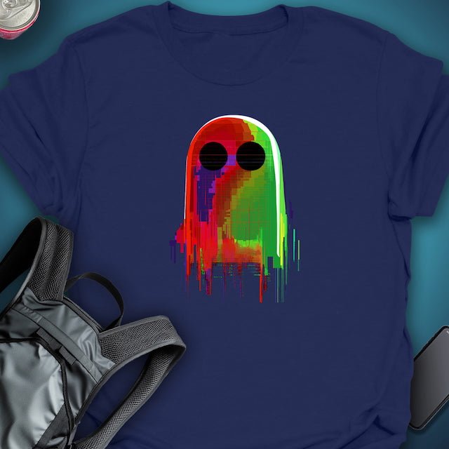 TripTees T-Shirt Glitch Ghost (Halloween Edition) graphic T-shirt – Festival clothing by Triptees