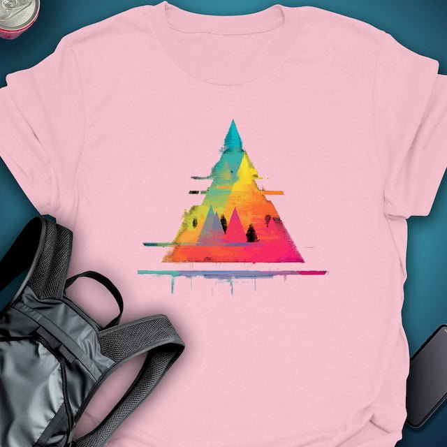 TripTees T-Shirt Glitch Peaks graphic T-shirt – Festival clothing by Triptees