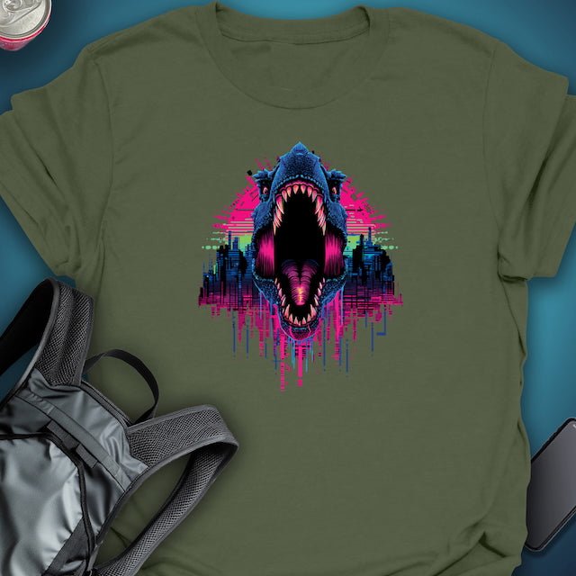 Triptees T-shirt Glitch Rex graphic T-shirt – Festival clothing by Triptees