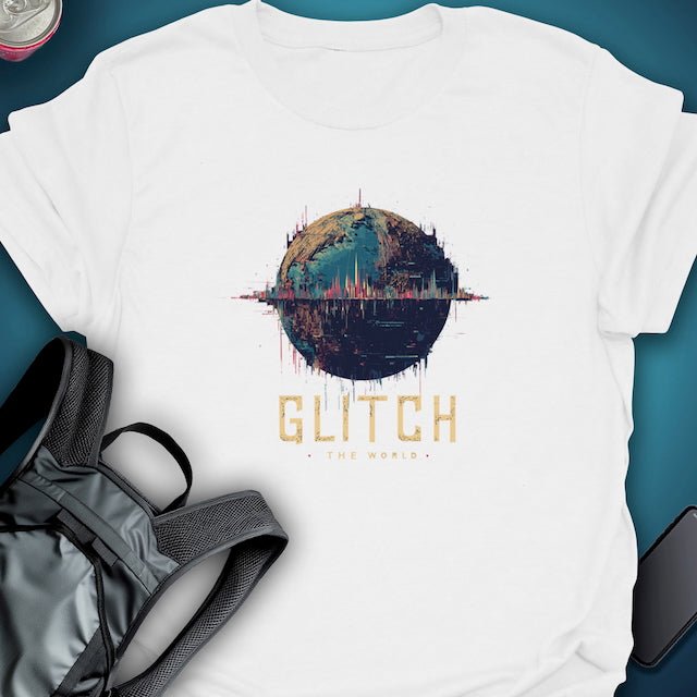 Triptees T-Shirt Glitch The World graphic T-shirt – Festival clothing by Triptees