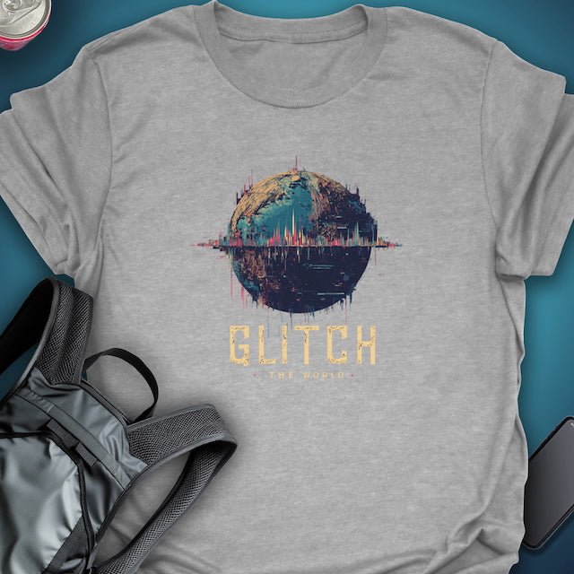Triptees T-Shirt Glitch The World graphic T-shirt – Festival clothing by Triptees