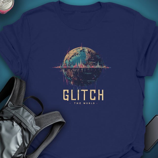 Triptees T-Shirt Glitch The World graphic T-shirt – Festival clothing by Triptees