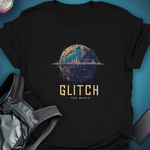 Triptees T-Shirt Glitch The World graphic T-shirt β Festival clothing by Triptees