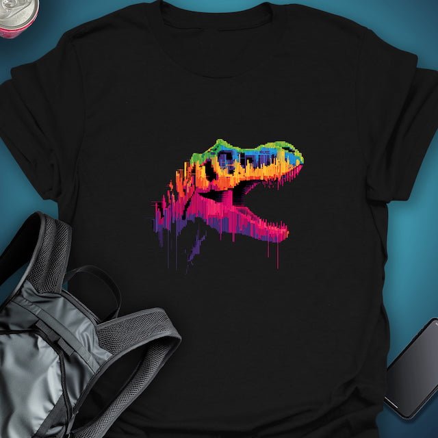 TripTees T-Shirt Glitchasaurus graphic T-shirt – Festival clothing by Triptees