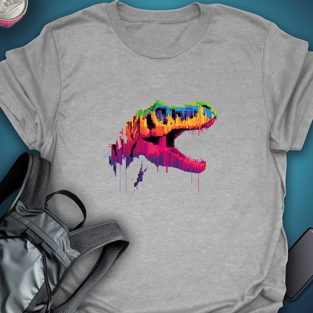 TripTees T-Shirt Glitchasaurus graphic T-shirt – Festival clothing by Triptees