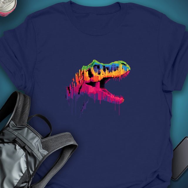 TripTees T-Shirt Glitchasaurus graphic T-shirt – Festival clothing by Triptees