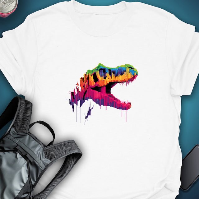 TripTees T-Shirt Glitchasaurus graphic T-shirt – Festival clothing by Triptees