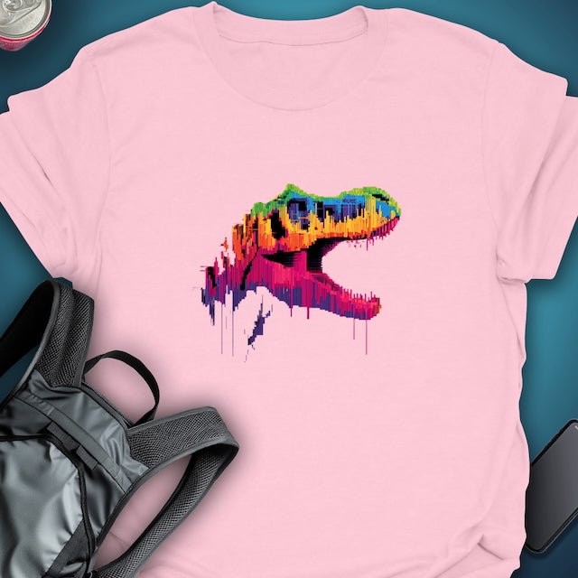TripTees T-Shirt Glitchasaurus graphic T-shirt – Festival clothing by Triptees