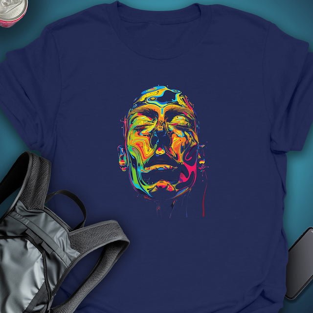 Triptees T-shirt Melting Face graphic T-shirt – Festival clothing by Triptees