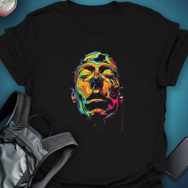 Triptees T-shirt Melting Face graphic T-shirt – Festival clothing by Triptees