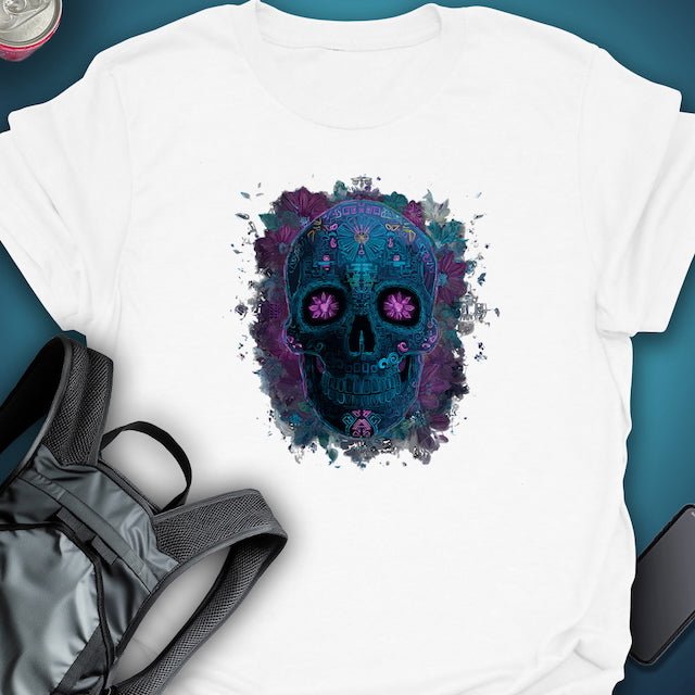 TripTees T-Shirt Midnight Calavera graphic T-shirt – Festival clothing by Triptees