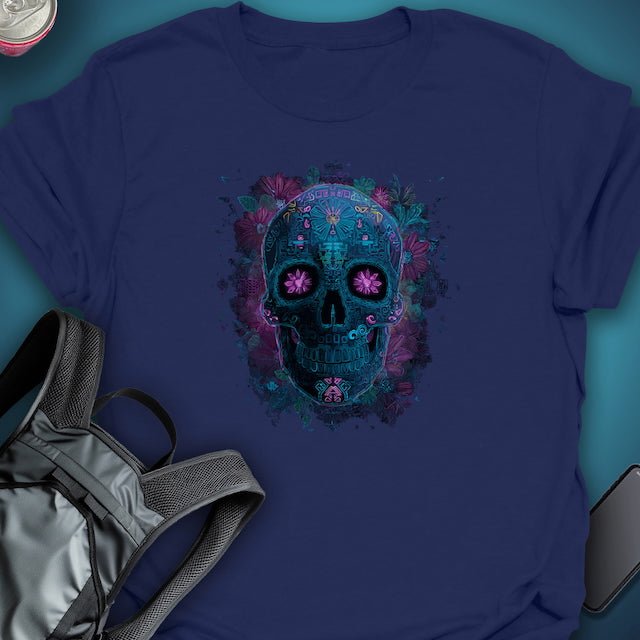 TripTees T-Shirt Midnight Calavera graphic T-shirt – Festival clothing by Triptees