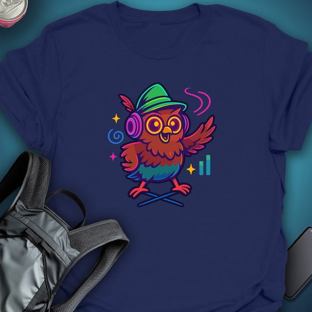 Triptees T-shirt Night Owl Grooves graphic T-shirt – Festival clothing by Triptees