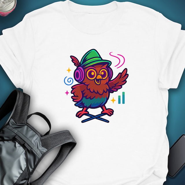 Triptees T-shirt Night Owl Grooves graphic T-shirt – Festival clothing by Triptees