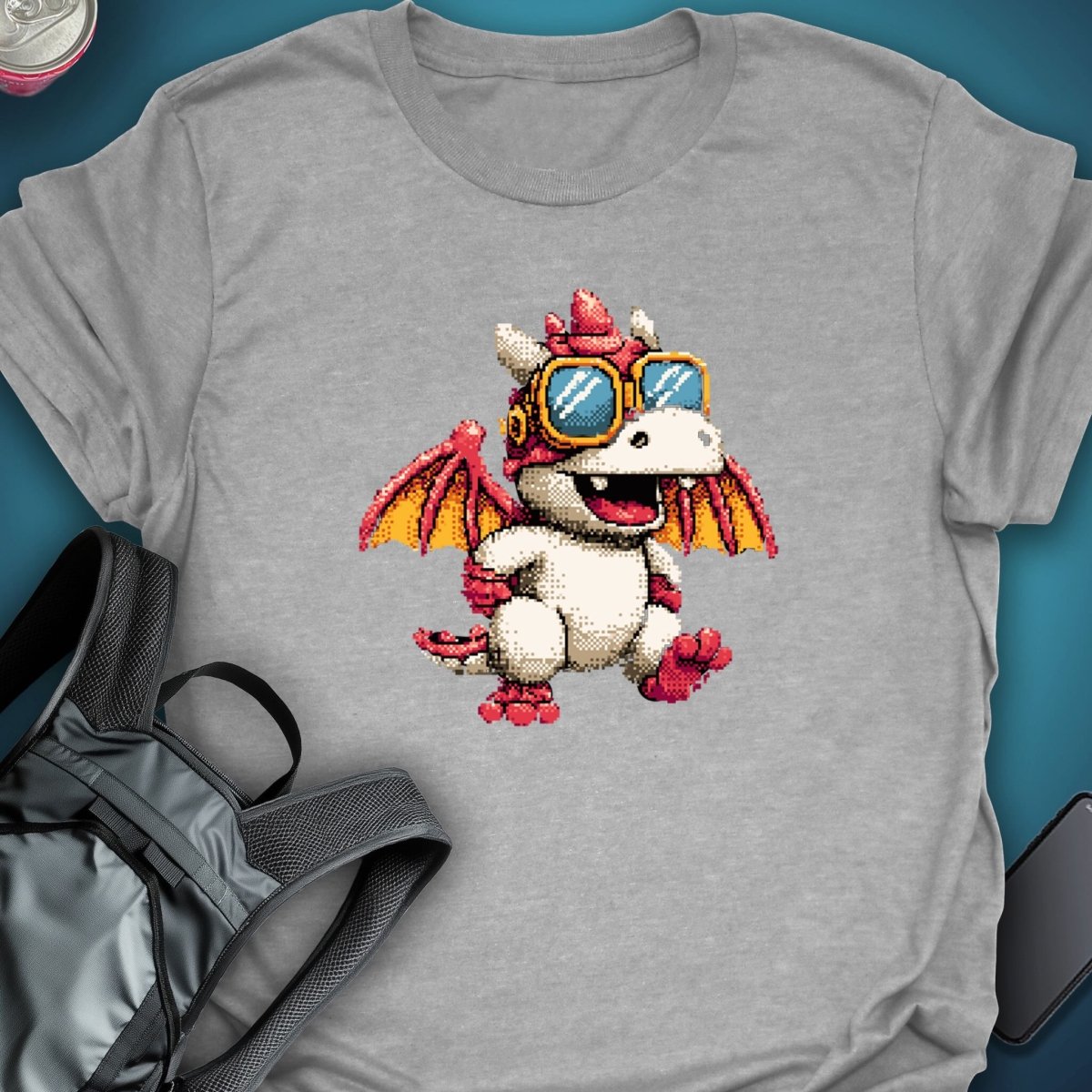Triptees T-shirt Pixel Drag graphic T-shirt – Festival clothing by Triptees