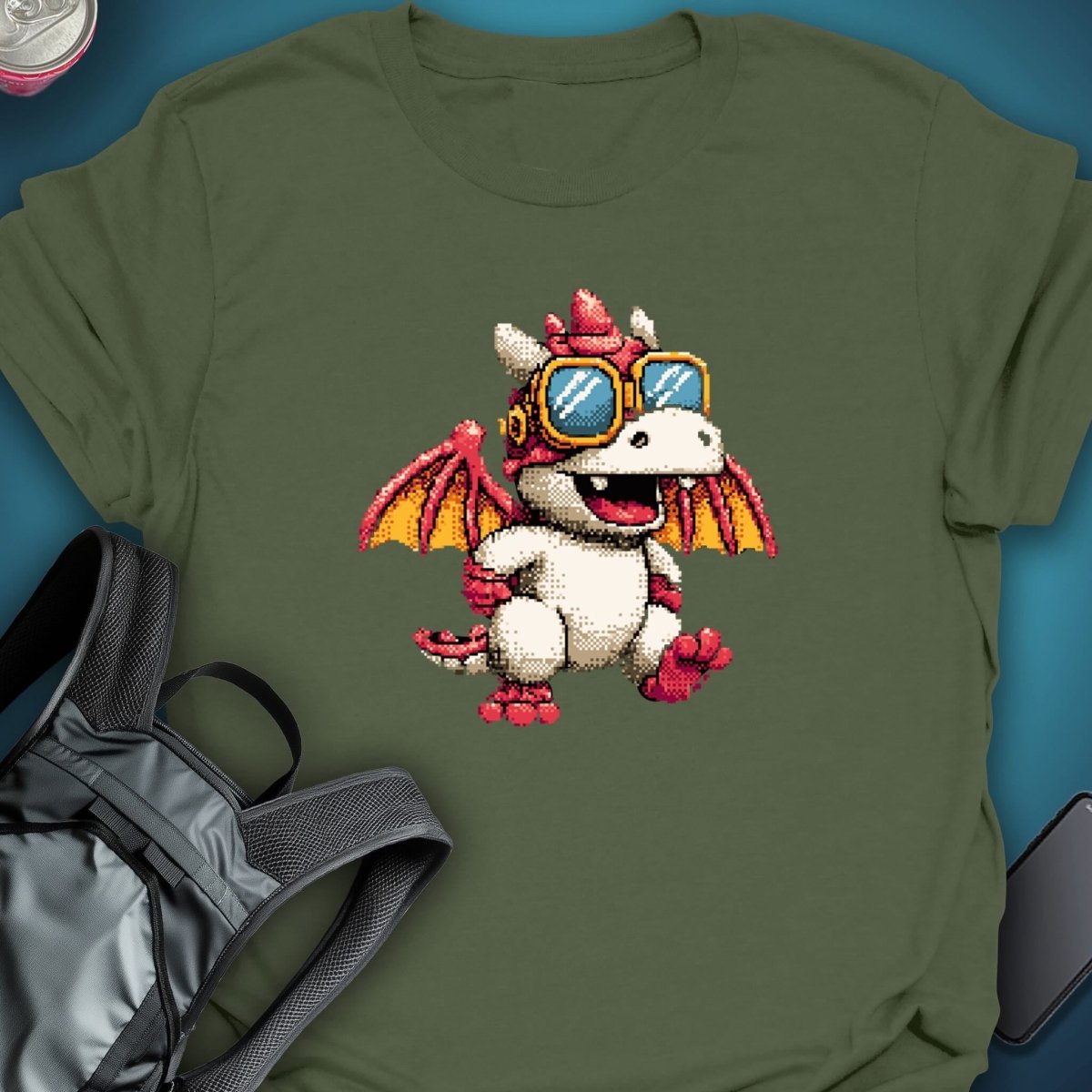 Triptees T-shirt Pixel Drag graphic T-shirt – Festival clothing by Triptees