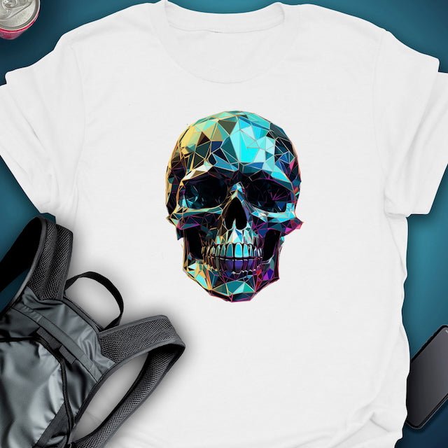 TripTees T-Shirt Prism Skull graphic T-shirt β Festival clothing by Triptees