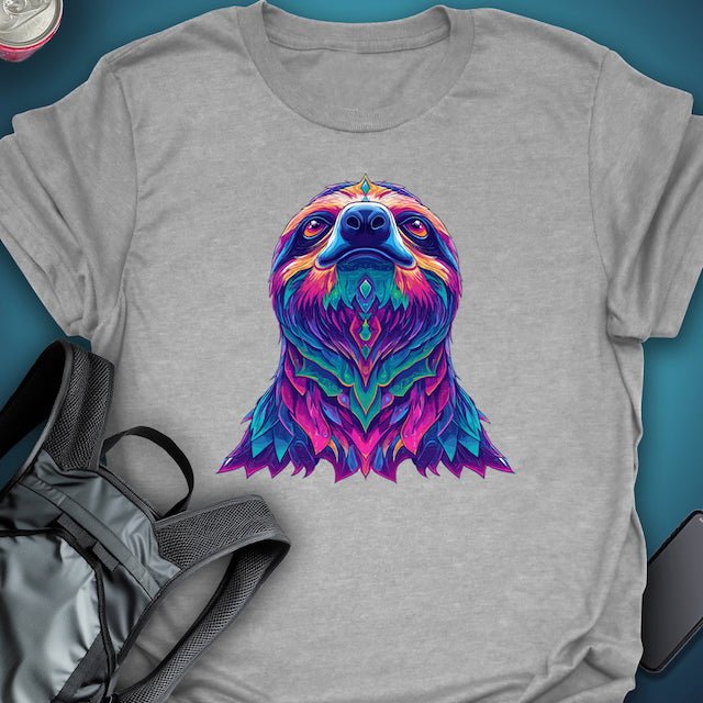 Triptees T-shirt Rainbow Sloth graphic T-shirt – Festival clothing by Triptees