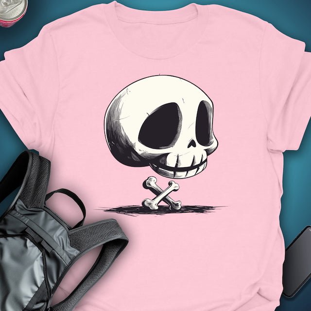 Triptees T-shirt Skull And Cross White graphic T-shirt – Festival clothing by Triptees