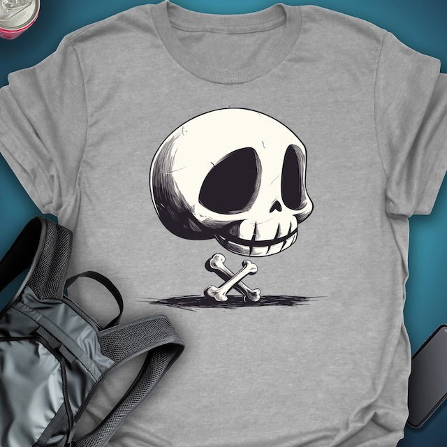 Triptees T-shirt Skull And Cross White graphic T-shirt – Festival clothing by Triptees