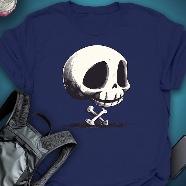 Triptees T-shirt Skull And Cross White graphic T-shirt – Festival clothing by Triptees