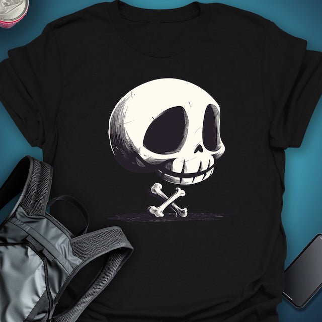 Triptees T-shirt Skull And Cross White graphic T-shirt – Festival clothing by Triptees