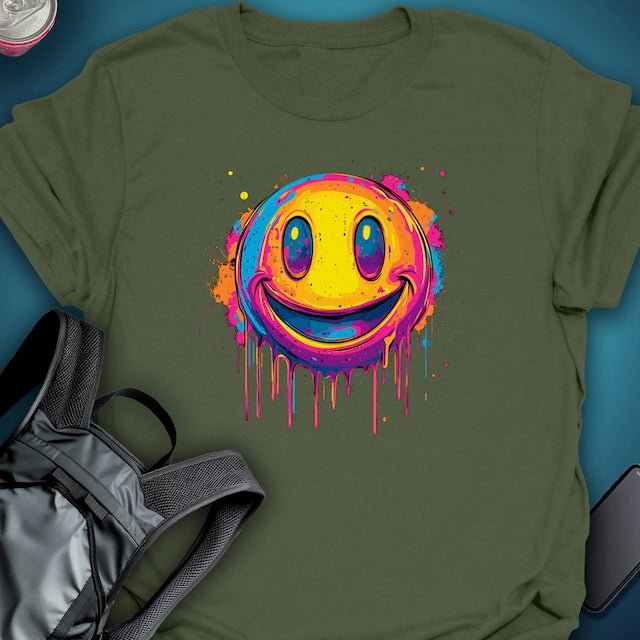 Triptees T-shirt Smiley Emoji OG graphic T-shirt – Festival clothing by Triptees