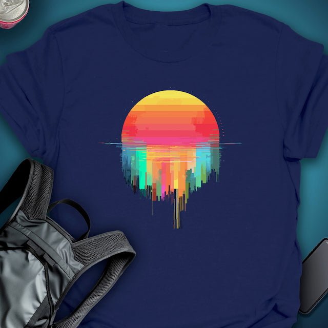 TripTees T-Shirt Sunset Melt graphic T-shirt β Festival clothing by Triptees