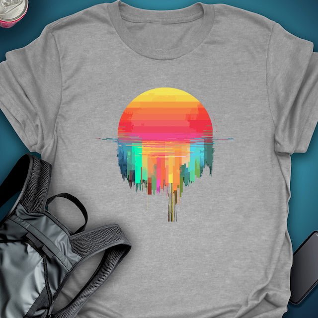 TripTees T-Shirt Sunset Melt graphic T-shirt – Festival clothing by Triptees
