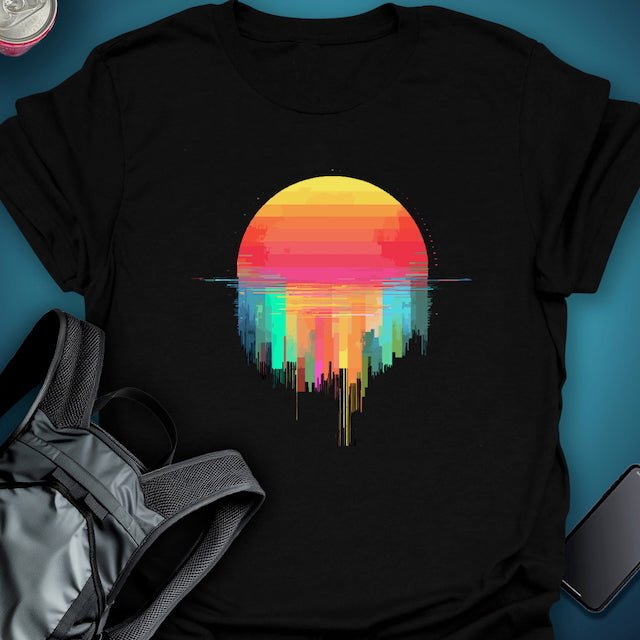 TripTees T-Shirt Sunset Melt graphic T-shirt β Festival clothing by Triptees