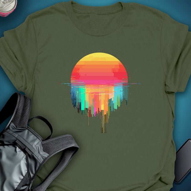 TripTees T-Shirt Sunset Melt graphic T-shirt – Festival clothing by Triptees