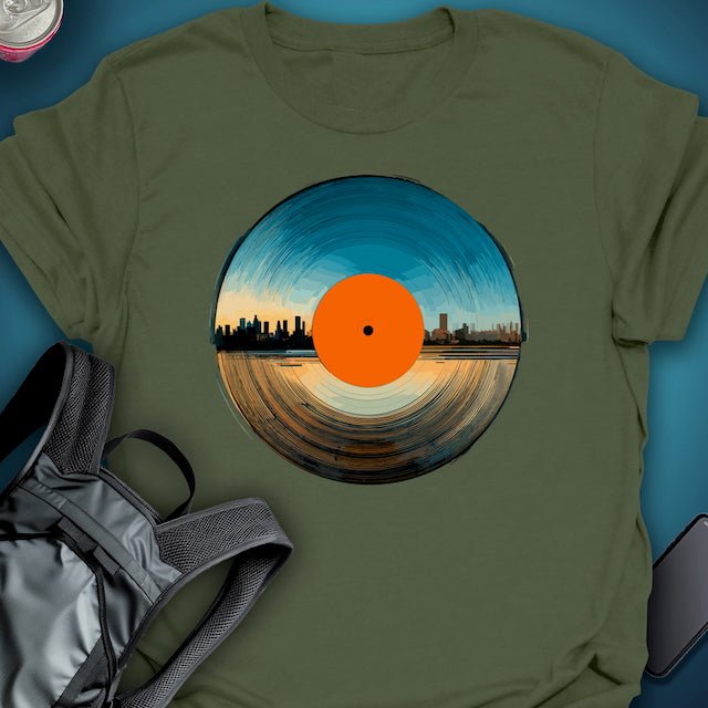 Triptees T-shirt Sunset Vinyl graphic T-shirt β Festival clothing by Triptees